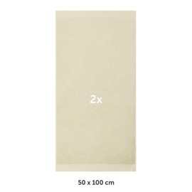Blumtal Towel Set, 2 Hand Towels 50 x 100 cm, Soft and Absorbent, 100% Cotton, Oeko-Tex 100 Certified, Sand