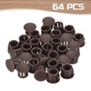 sourcing map 64PCS 10mm(3/8") Brown Plastic Hole Plugs, Flush Type