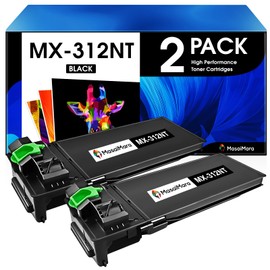 MasaiMara (25,000 Pages High Capacity Compatible Toner Cartridges Replacement for Sharp MX-312NT MX 312NT MX312NT for Sharp MX-M260 MX-M264N MX-M310 MX-M314N MX-M354N Printer (Black, 2-Pack)