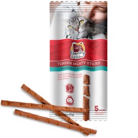 Country Kitchen Salmon & Trout Tender Meaty Sticks Cat Treats, High in Protein, Easy to Break and Chew, 0.88 Oz, 5 Count
