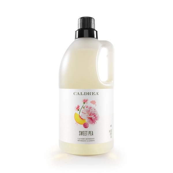 Caldrea Liquid Laundry Detergent, Safe and Effective for all Fabrics and all Temperatures, Sweet Pea Scent, 64 oz
