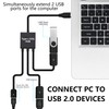 YACSEJAO USB C to Dual USB Adapter ，USB Type-C Male