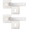 AGT Modern Door Fittings: Set of 2 Stainless Steel Door