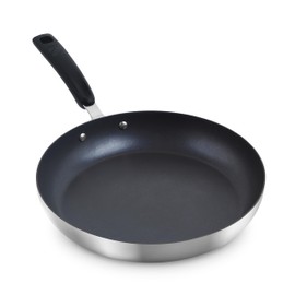Zakarian by Dash 12" TruPro Nonstick Stainless Steel Fry Pan- Black