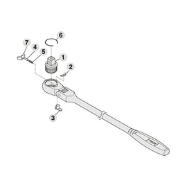 TONE Ratchet Handle Repair Kit RK-RH4FH Drive 0.5 inch (12.7 mm) (1/2 inch)