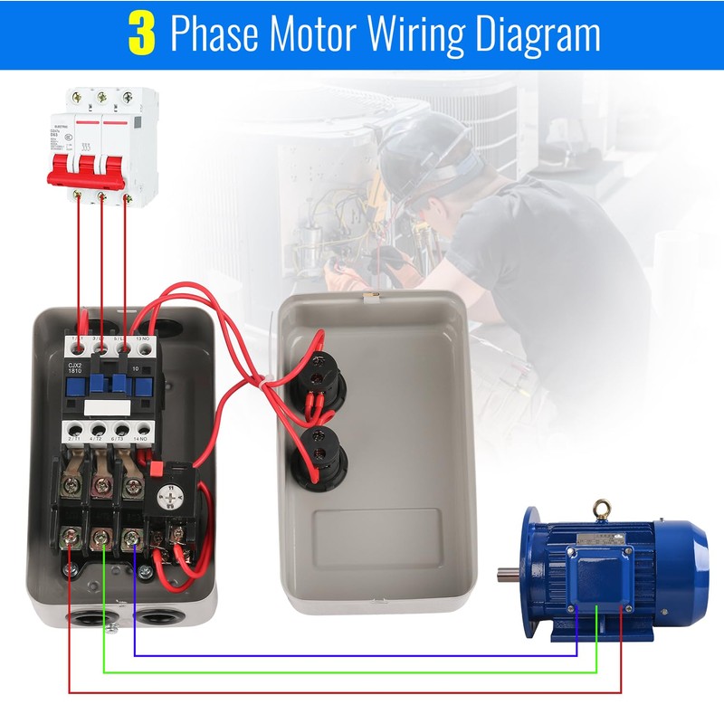 Magnetic Electric Motor Starter - 380V 11KW 25-45AMP - 15