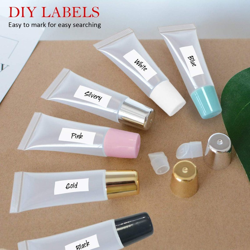 AMORIX 50PCS Lip Gloss Tubes 5ml Pink Cap Lip Gloss