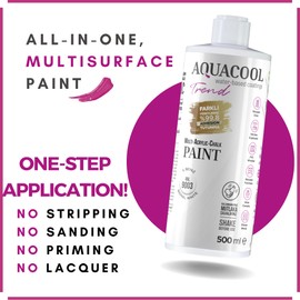 MAC paint - All In One Chalk paint, Furniture, Cabinet, Countertop, Tile Paint, no primer or sanding needed. Matte Finish. 16.9 Fl Oz (RAL 9001 Cream)