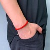 ZENSE - Braided Leather Bracelet for Men in red Color