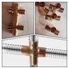 VOANZO 5Pcs 4-Way Cross Union Pipe Fitting 15mm for Plumbing