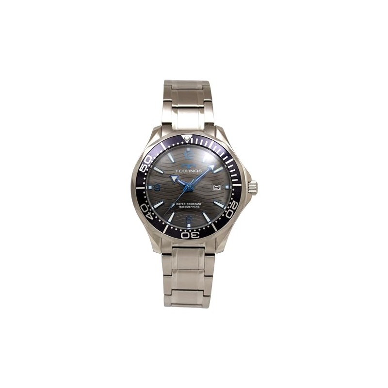 Technos T9B98NE Men's Wristwatch, 3 Hands, Date, Water Resistant to