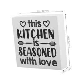 ULTECHNOVO Rustic Wooden Home Sign Tabletop Plaque Stylish Kitchen Decor Craftsmanship Sturdy Construction for Office Home Decoration