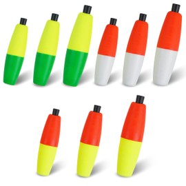 Fishing Float Bobber Peg Floats for Catfish Crappie, Fishing Foam Cigar Floats Corks Slip Bobbers with Pipe Plug for Santee Rig Catfish Rig 2inch, 2.5inch, 3inch, 7 Colors