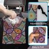 ghatobty Car Trash Bag Hanging Mandala Flower Car Trash Can