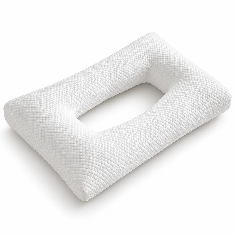 Ear Hole Pillow for Side Sleepers – Rectangular Ear Piercing