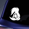 Runner Cartoon Face Sticker Decal Notebook Car Laptop 5.5" (White)