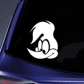 Runner Cartoon Face Sticker Decal Notebook Car Laptop 5.5" (White)