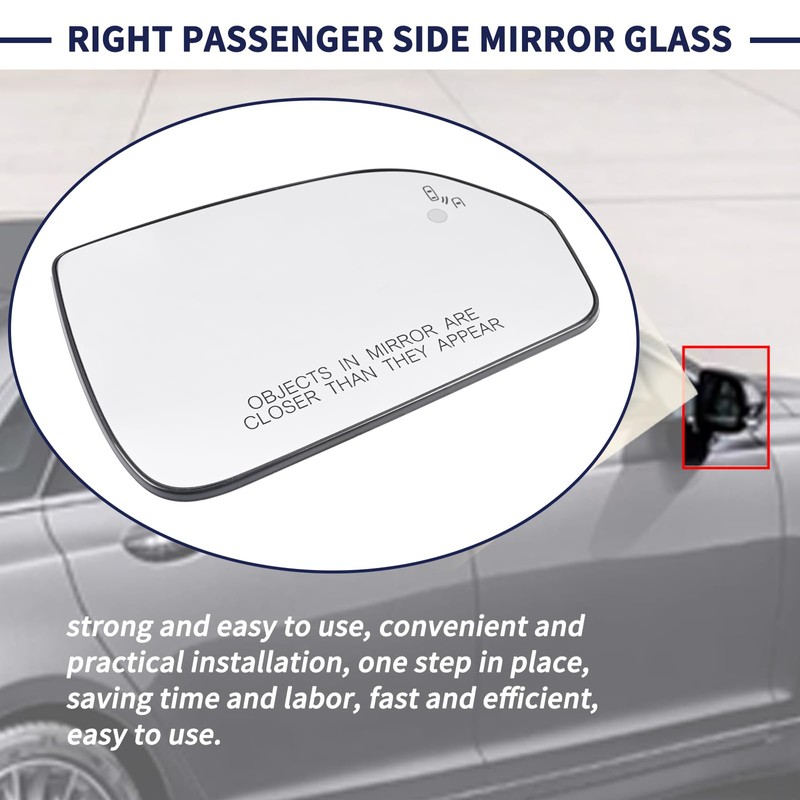 Magimaker Right Passenger Side Mirror Glass w/Heated & Blind Spot