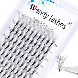 Pre Made Fan Russian Lashes 10D 0.07mm C Curl Mixed Length 8-14mm Premade Fans Eyelash Extension Middle Tap Premade Russian Volume Lashes Extensions(10d-0.07-c-mix8-14)