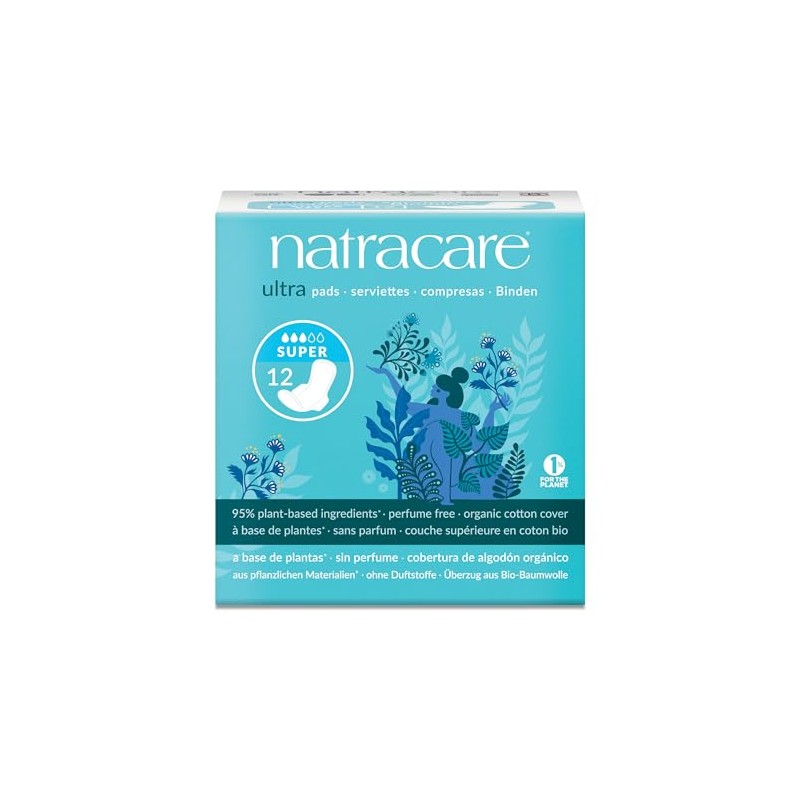 Natracare Natural Ultra Pads Organic Cotton Cover, 12 Count