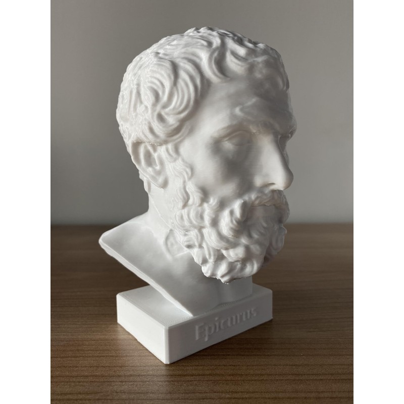 Generic Epicurus Ancient Greek Philosopher. Statue or Bust of Epicurus.