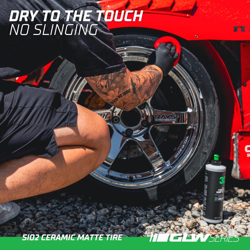 3D SiO2 Ceramic Matte Tire Shine, GLW Series | Hydrophobic
