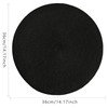 Place Mat Round Black Place Mats Washable Set of 6