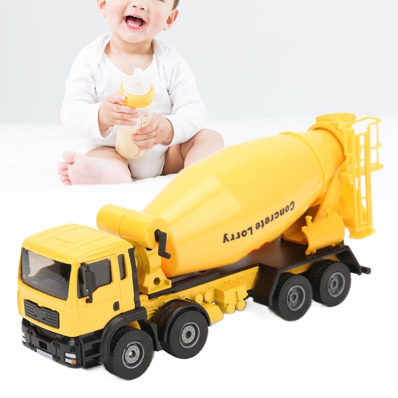 1:50 Concrete Mixer Truck Model Simulation Alloy Engineering Transport Vehicle