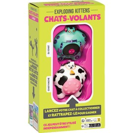 Asmodee - Cats - Flys: Pack of 2 Cats No. 4 - Board Games, A Card Game of Creators of Exploding Kittens, Game for Family and Children from 8 Years, 2 Players and +, French