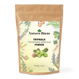 Nature Blaze Natural Triphala Powder | Blend of Amla, Haritaki & Baheda | Pure & Natural | Finely Ground Herbal Mix for Traditional Use 200Gram/7.0 Ounce