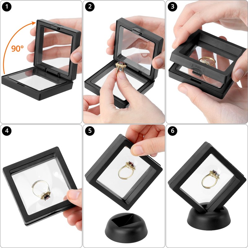 QWORK® 12Pcs 7 * 7cm 3D Floating Display Frame, 3D