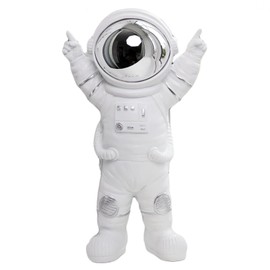 Darthome Standing Astronaut Figure White Resin Novelty Spaceman Top Of The World Ornament