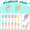 Trendecor 36 Stück Mini Textmarker Set, 6 Farben Leuchtstifte Eiscremeform