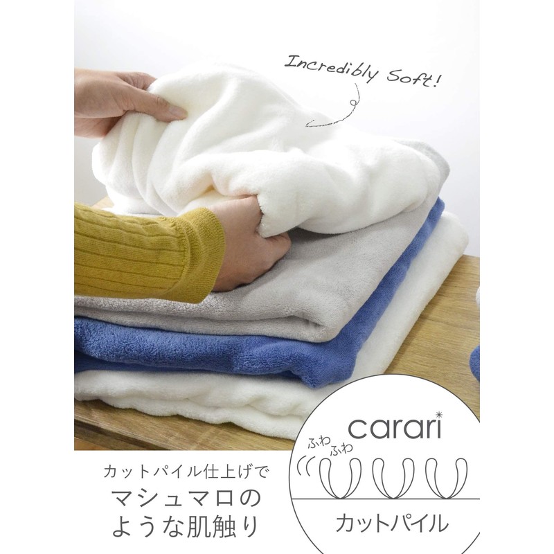 CBJAPAN Carari Plus Face Towel, 3.3x Water Absorbency Microfiber, Blue,