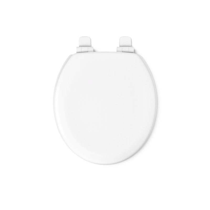 KOHLER Stonewood Quiet-Close Round Toilet Seat, Slow Close Design, Durable
