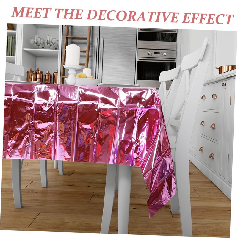 NOLITOY 4pcs Shiny Fringe Tablecloths Tinsel Backdrop for Memorable Boy