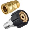 Pressure Washer Adapter Kit, 3/8 in Quick-Connect x M22-15mm Connections,