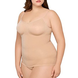Body Wrap Women's Molded Cup Camisole Shapewear, Nude, 1X
