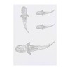 4 x 'Whale Shark' Temporary Tattoos - Water Resistant, Skin-Safe,