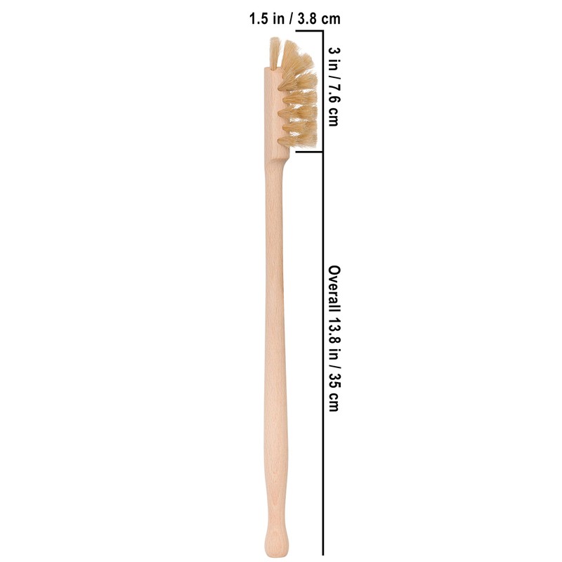 REDECKER Horsehair Drinking Bottle Brush with Beechwood Handle, 13-3/4-inches -