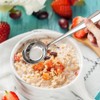 MIUPOO Deep Bottom Korean Style Sugar Spoons, Ladle Silver Gravy