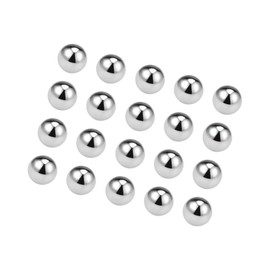 ACROPIX 50pcs Solid Chrome Steel G10 Precision 3.5mm Universal Silver Tone Ball Bearing Keychain Wheel