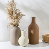 Ceramic Vases Set of 3, Modern Neutral Vase Rustic Farmhouse
