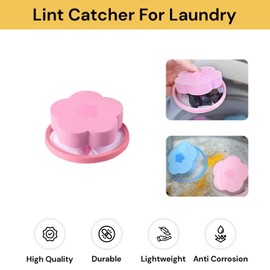 Ezonedeal Lint Catcher for Laundry,Pet Hair Remover for Laundry,Washing Machine Lint Catcher Floating Mesh Bag,Reusable Hair Filter Washer Lint Trap Net - Laundry Hair Catcher (2 X (1X Blue 1X Pink))