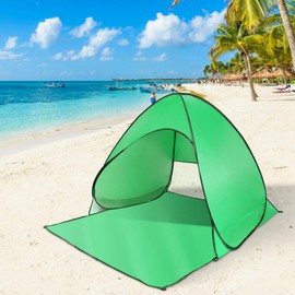 KOCASO Pop Up Beach Tent for 2-3 Person, UPF50+ Anti-UV Sun Shelter w/Storage Bag, Portable Waterproof Instant Sun Shade Canopy for Outdoor Beach Camping Hiking Travel Family, Green