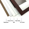 DEKWINN 5x7 Walnut Picture Frame Set of 3 with Real