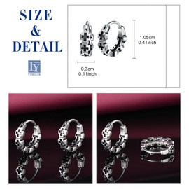 Yumilok Mens Stainless Steel Cross Earrings Vintage Hoops for Fashionable Youth Classic Cross Small Creole Earring for Women Novelty Accessories Jewellery for Teenager