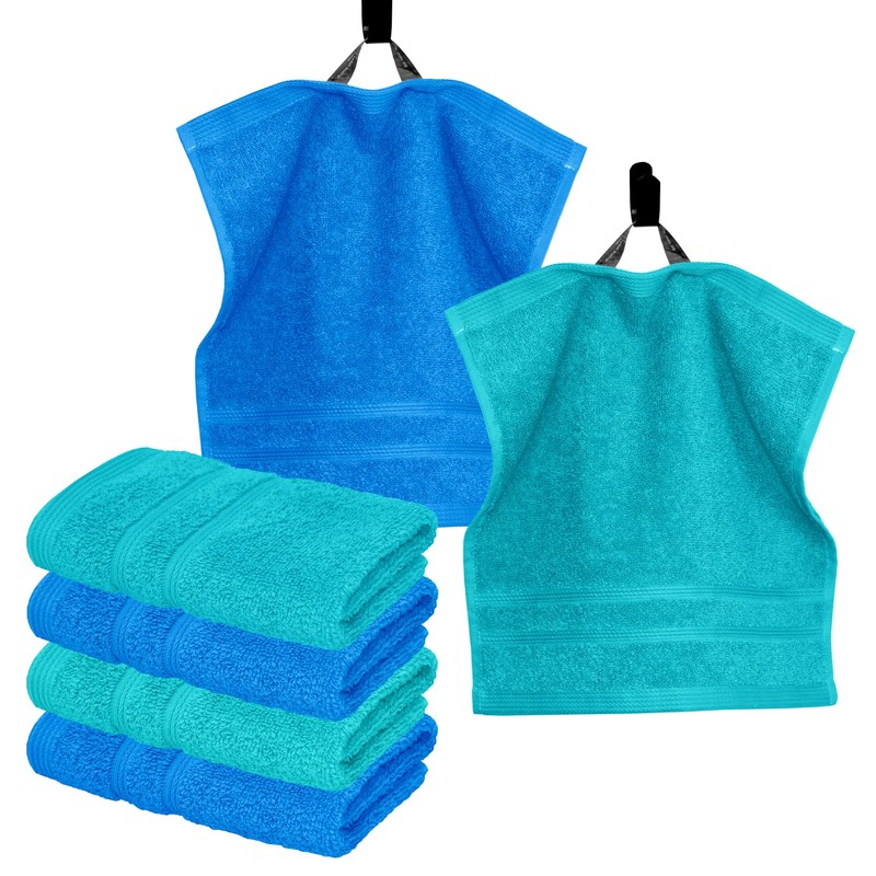 Lashuma Small Guest Towels Green 30 x 30 cm 6-Piece