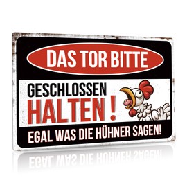 Putuo Decor Blechschild, Farmhouse Vintage Metallschild Hühner Deko Blechschilder, 20 x 30 cm hühner deko