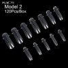 KADS 120PCS Clear Full Cover Dual Nail System Form UV